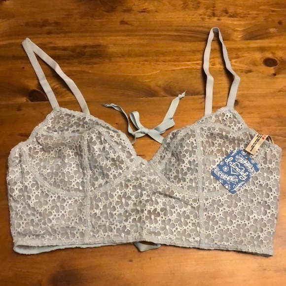 Free People Lele Longline Bra blue New - Picture 5 of 7
